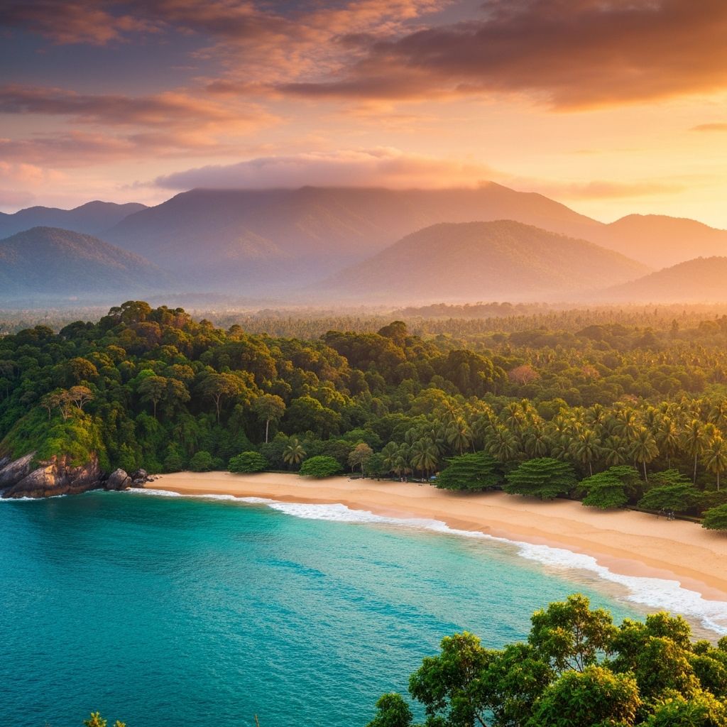 Panoramic view of Sri Lanka's diverse landscape